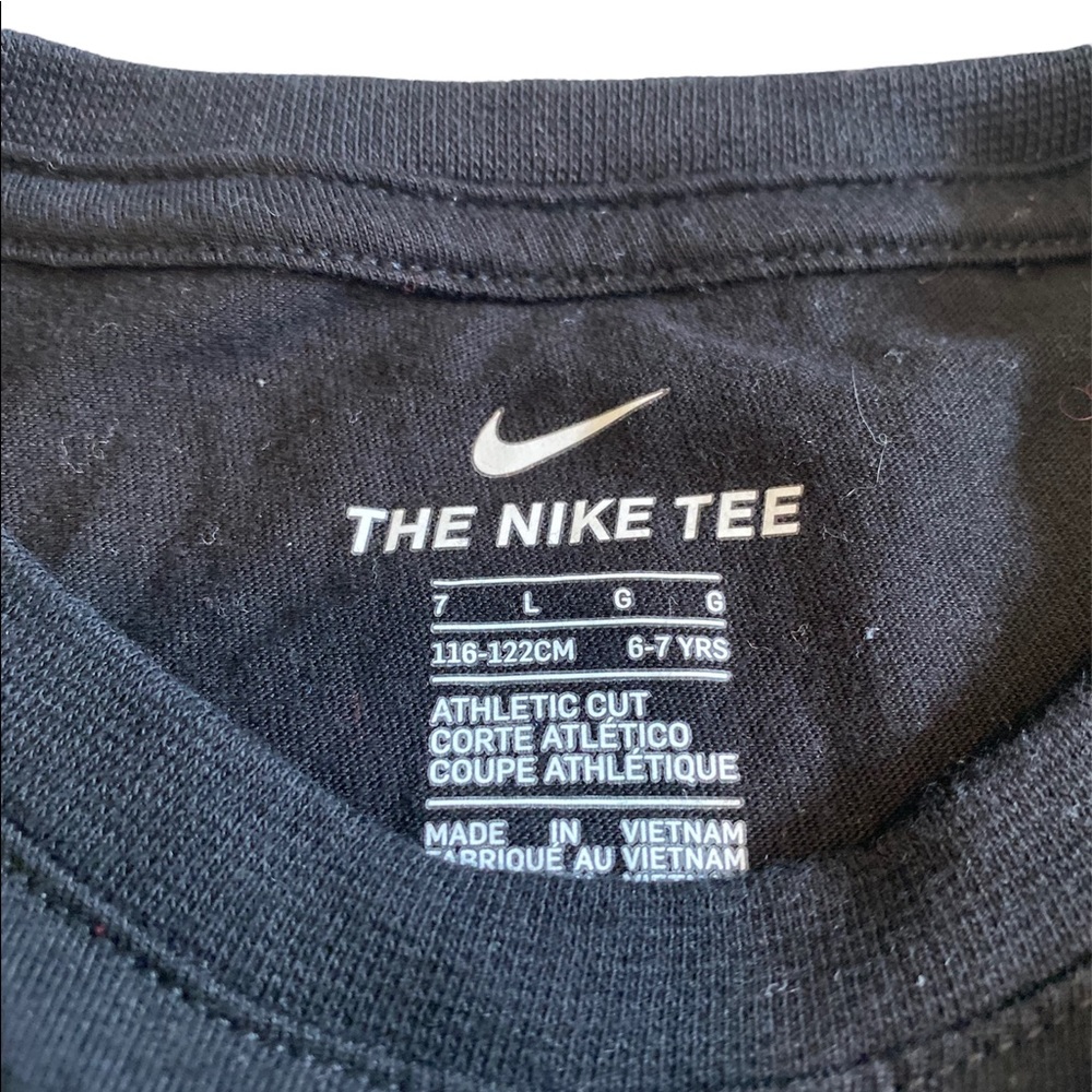 GUC Boys Size 7 Nike Black & Orange Long Sleeved Football Tee Shirt - Picture 5 of 6